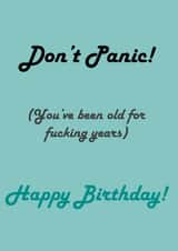Old for Years - Birthday Profanity Card created by Jessica Jayne Harney