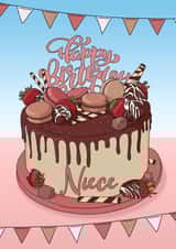 Niece Chocolate Cake Birthday Card created by Evie Garnett Designs