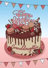 Granddaughter Chocolate Cake Birthday Card created by Evie Garnett Designs