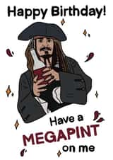 Johnny Depp Megapint Birthday Card created by Kelly Turner