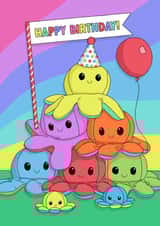 Reversible Octopus Birthday card! created by Evie Garnett Designs