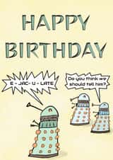 Naughty Joke Dalek Birthday Card created by Andrew S Leigh