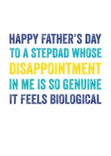 Stepdad Disappointment Father's day card created by Do You Punctuate?