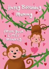 Happy Birthday Mummy - Cute Little monkey card - from the kids  created by Tilly Bean Loves