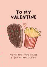 steak and chips created by Back to the drawing board illustration 