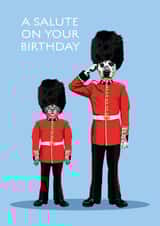Dotty Dog Military Salute Birthday Card created by Dotty Dog