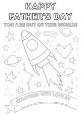 Happy Father's Day Colour in Card - Colouring Card for Daddy Grandad - From Kids created by Happy Gifting Studio