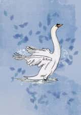 Swan Greetings Card created by Lorna Ellen Photos