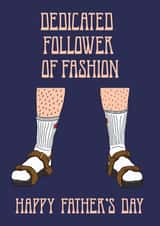 Dedicated Follower of Fashion Father's Day Card created by Verity Beament