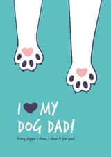 Funny Fathers Day card from the Dog created by Goofy Guineas