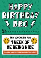 Funny Voucher Brother Birthday Card created by AbiGoLucky