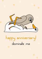 Dominating birds anniversary card created by dirty birds
