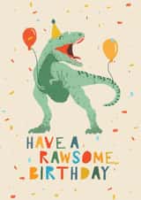 Dinosaur Kids Birthday Card created by Leon Sullivan