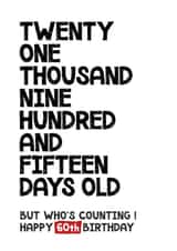 Happy 60th Birthday - But Who's Counting! created by Waffle & Faff