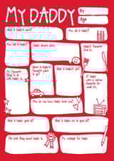 Cute Father's Day Card - Daddy - Fill In The Blanks - My Daddy created by Bow & Bell