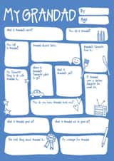 Cute Father's Day Card / Birthday Card - My Grandad - Fill In The Blanks created by Bow & Bell