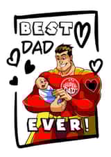 Best Dad Ever Super Dad Comic created by Mrs Pink