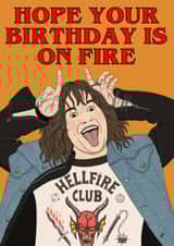 Eddie Munson Stranger Things Hellfire Birthday 1001 created by Lizzy B Draws.