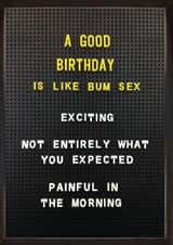 A Good Birthday Card created by Brainbox Candy