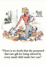 Thank You Teacher Matilda Roald Dahl Card Miss Honey created by Caitlin Tench