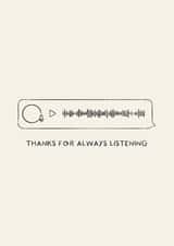 Thanks For Listening Voice Note Card created by EilidhIllustrates