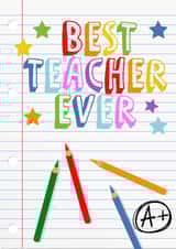 Best Teacher Ever Card created by Penny SILVERTHORNE