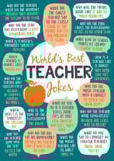 Funny Thank You Card - Teacher - World's Best Teacher Jokes created by Paper Plane