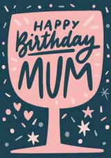 Happy Birthday Mum with wine created by Natalia Gonzalez