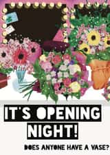 It’s Opening Night! Good Luck Card created by Flockadoodle
