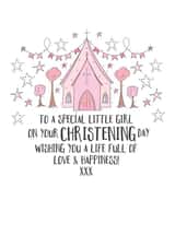 Christening card to a special little girl created by Eggbert & Daisy