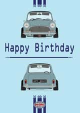 British Mini Retro Birthday Card 1004 created by retro.cards
