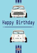 British Mini Retro Birthday Card 1001 created by retro.cards