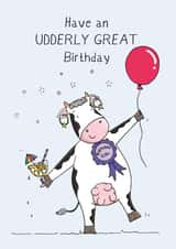 Cheeky cow - Udderly Great Birthday created by Lucy Driver