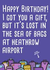 Lost Baggage Birthday Card created by @StarBerry
