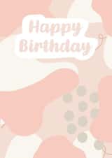 Pink happy birthday created by Bella Doodles
