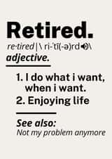 Funny retired definition created by TIMLSET