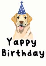 Yappy Birthday Labrador Birthday card created by Hoobynoo