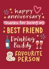 Happy Anniversary to my best friend (etc) created by Jon Hall Design