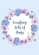 Sending Lot's of Hugs Watercolour Floral Card created by Zoe-Claire