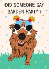 Garden Party Dog Card created by Lisa Wardle