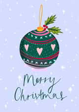 Merry Christmas Bauble Card  created by Charlotte Nicholson Design