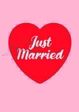 Just Married Red Heart created by OneThreeSix