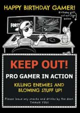 HAPPY BIRTHDAY GAMER + CUT OUT DOOR SIGN created by Aimee Beaven