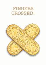 Fingers Crossed! A good luck, feel good card for a multitude of occasions created by Lucy Hughes