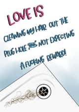 Love is cleaning the plug hole  created by Wonder illustration