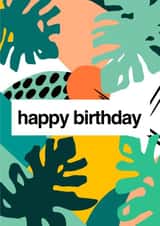 Happy Birthday Monstera Card  created by Do It Later Illustration 