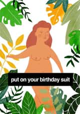 Put on your birthday suit! created by Do It Later Illustration 