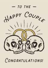 Congratulations Wedding Skull Couple Card created by Lavinia Roth