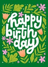 Pretty Floral Happy Birthday created by by Rachel Manzano