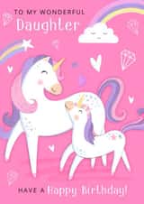 Birthday - For Daughter - For Kids - Unicorn created by Dalia Clark Design